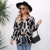 And Womens Winter Printing Autumn Singlebreasted Mediumlength Longsleeved Jacket