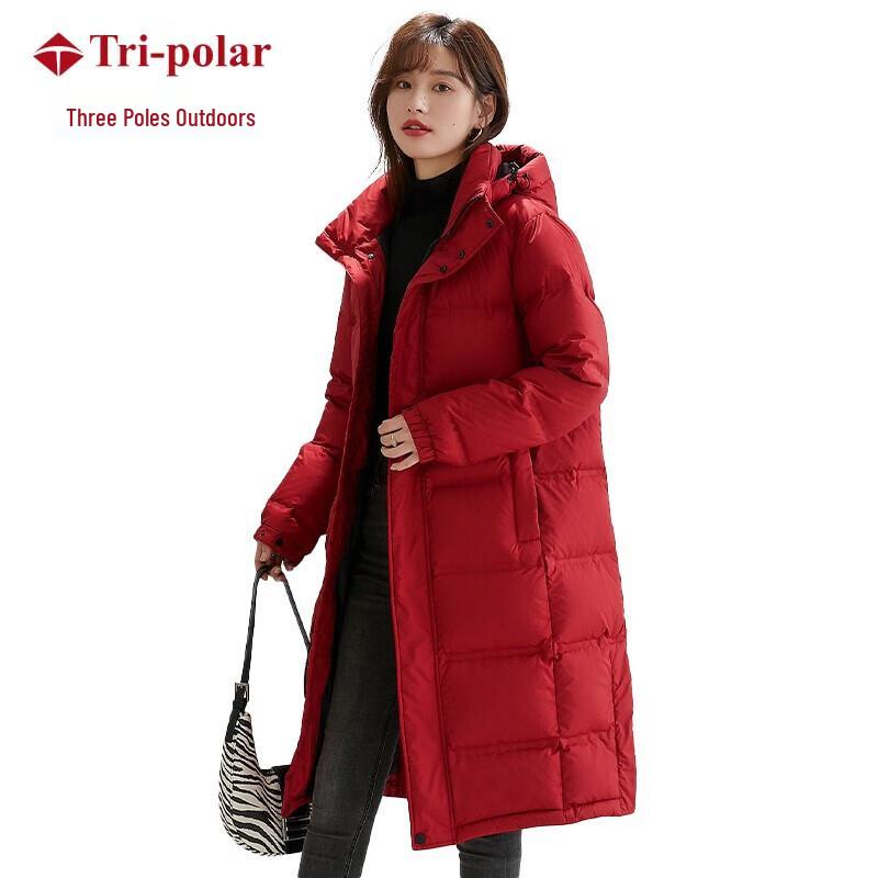 Трехполюсная унисекс белая пуховая куртка средней длины TP8536 M