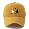 Cat Guitar Pattern Baseball Hat Men's and Women's Outdoor Sunscreen Lightweight Duck Tongue Hat Event Festival Gift