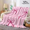 Karmesinroter Karostreifen Flanelldecke Warm Weich Halloween Weihnachten Sofa Warm Gemütlich Dekoratives Dekor Geschenk für Alle Jahreszeiten