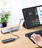 מתאם רכזת USB-C 8 ב-1 RJ45 100Mb/s HDMI 4k USB 3.0 עבור Windows/Mac/Steam