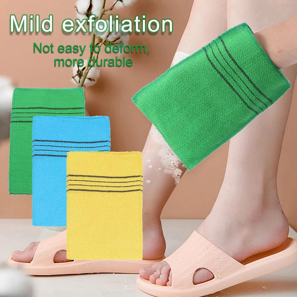 1/3/5/10 Pcs Durable Massage Viscose Fiber Cleaner Portable Shower Scrubber Washcloth Bath Glove Exfoliating Bath Towel