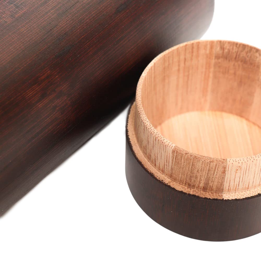 Mori no Kami Natural Wood and Bamboo Stylish Eyeglass Includes One Eyeglass Cylindrical Design Case, Brown, Cloth, Wood/Bamboo