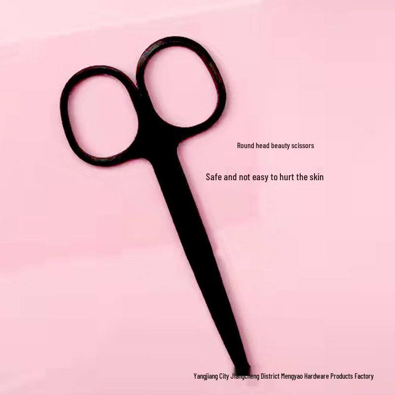 

Ножницы безопасные из нержавеющей стали: Триммер для бровей, носа и век с круглыми и заостренными кончиками