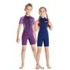 Kids Girls 2.5mm Short Sleeve Full Wetsuit Swimming Diving Surfing Warmth Protection