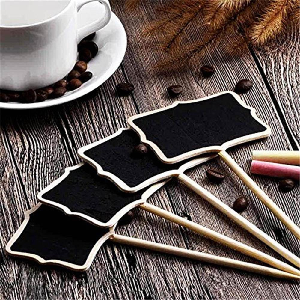 10PCS Mini Blackboard Small Wooden Message Board Sign Chalkboards