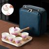 Chinese Kung Fu Ceramic Tea Set Portable Travel Tea Set Creative Household 360 Rotation Tea Make Teacup Teaware Sets Gift Box