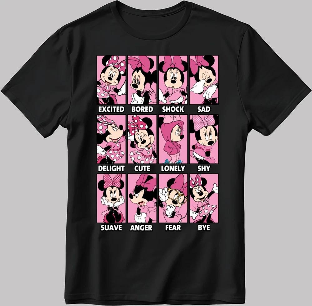 Minnie Mouse Moods Short Sleeve Black TShirt S