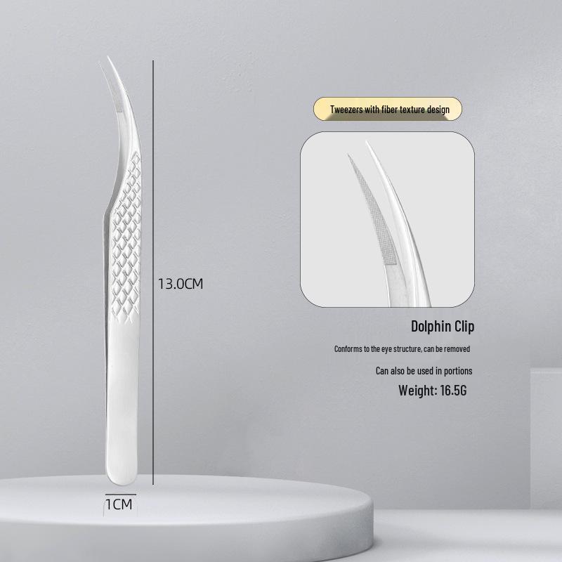 Gold Stainless Steel Precision Eyelash Tweezers for Grafting and Separation