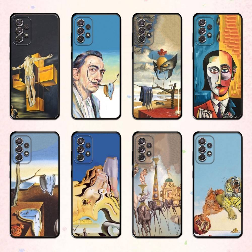 S-Salvador D-Dali SD P-Painting Phone Case For Samsung S 25,24,23,22,30,21,10,9,Ultra,Plus,Lite,FE,4,5 G Soft Black Case