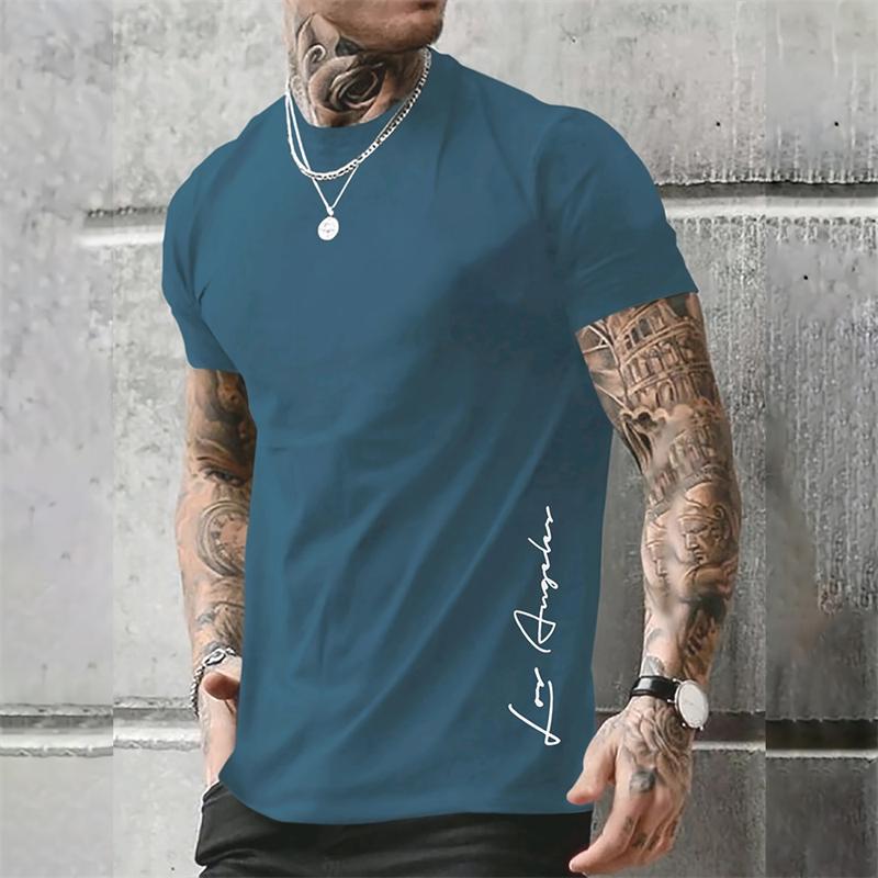 Simple Fashion Letters Graphic T Shirts Trend Summer Crew Neck 3D Printed Short Sleeve Tees Casual Streetwear Cool T-shirts Tops