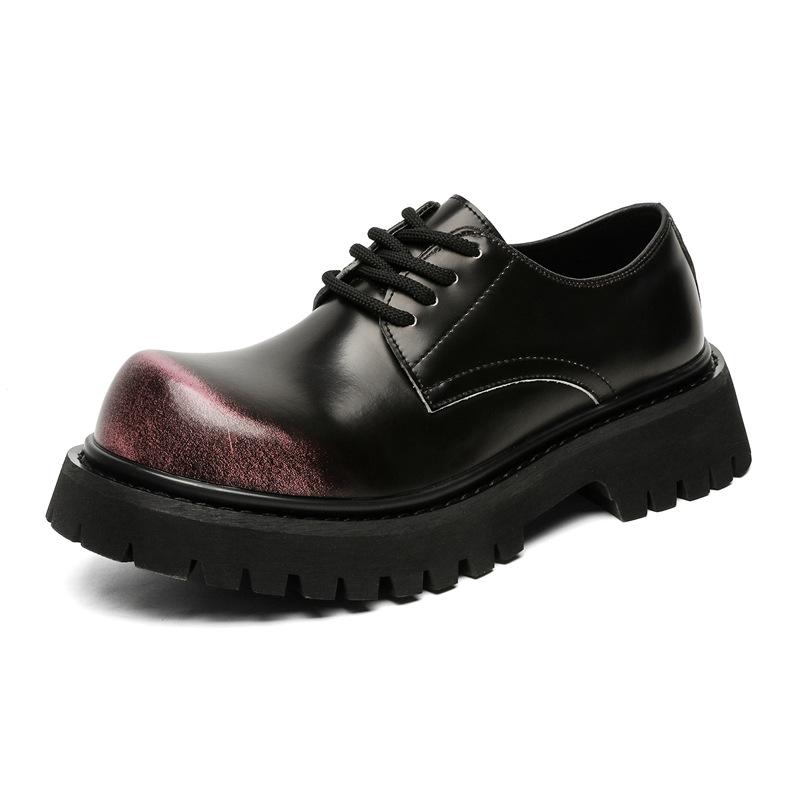 Paris Big Head Mickey Derby Shoes Men's Commuting Height Increase Dress Casual Leather Shoes Men's Shoes 14702-J