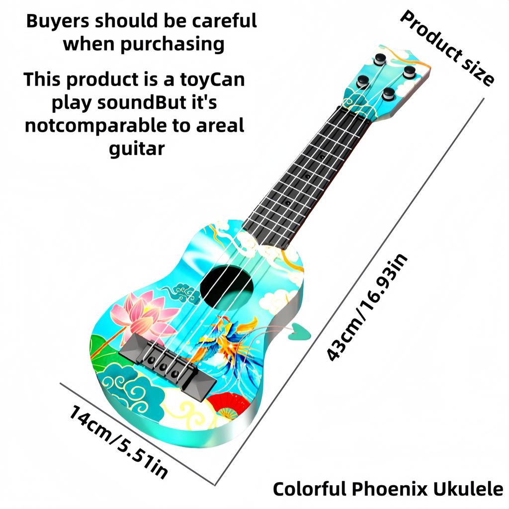 Newly Launched Strumming Ukulele, Beginner-Friendly Toy Guitar Instrument For Kids, New Year'S Gift For Children