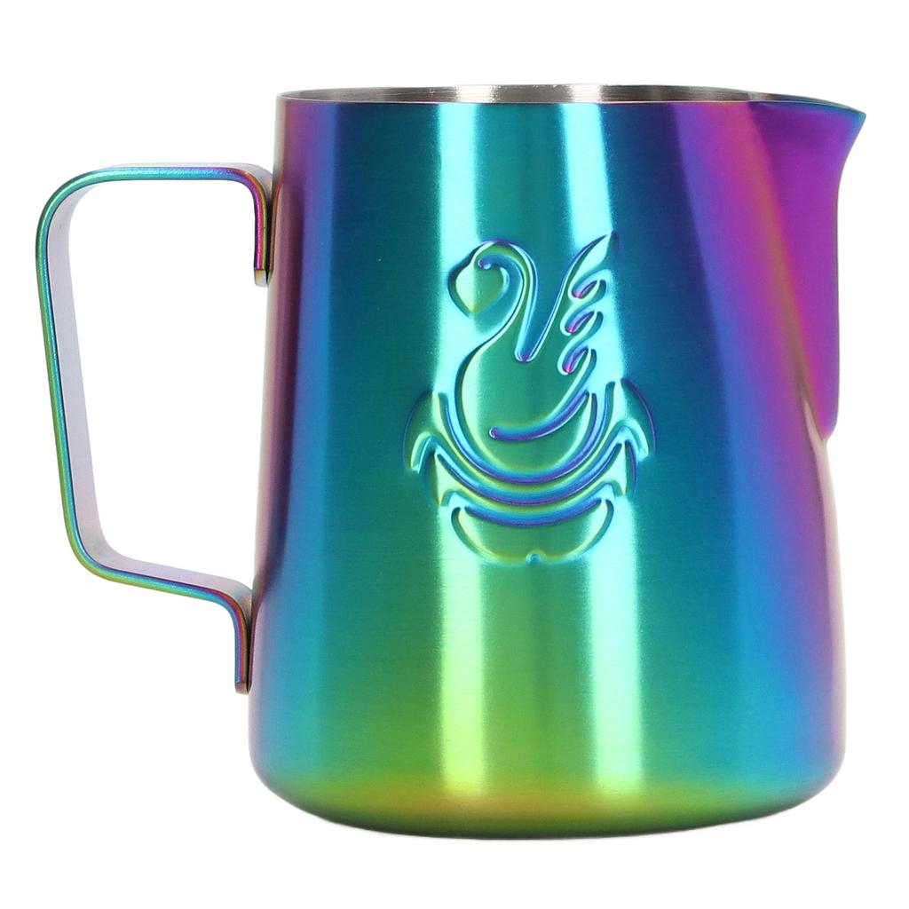 Milk Frother Pitcher 380ml Food Grade Stainless Steel Eagle Spout Multifunction Milk Frother Cup for Milk Cream