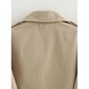 Autumn Women's Coat Solid Cropped Trench Coat Vintage Double Breasted Long Sleeve Short Jacket Lapel Collar Windbreaker