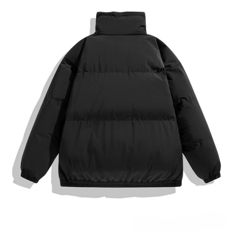 Large Size Stand-up Collar Cotton Clothing Men and Women Paragraph Winter Down Cotton Jacket Loose Thickened Cotton Jacket Couples Coat Thickened Warm
