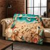 Zeester Strand Zand Schelp Zeester Flanellen Deken Zacht Warme Plaid voor Slaapkamer Woonkamer Bed Reizen Kamperen Picknick kind