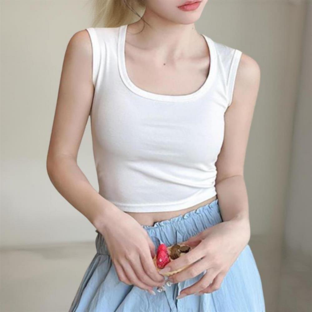 New Arrivals Open Run Women Sleeveless T shirT Square Neck