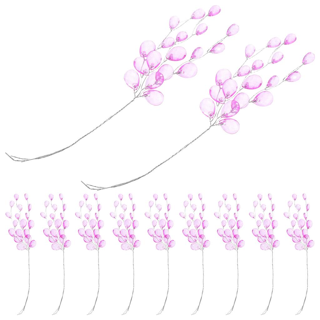 50pcs Artificial Acrylic Flower Branches Simulation Flower Stems For Diy Wedding Home Decor Arrangement Party Decoration Craft