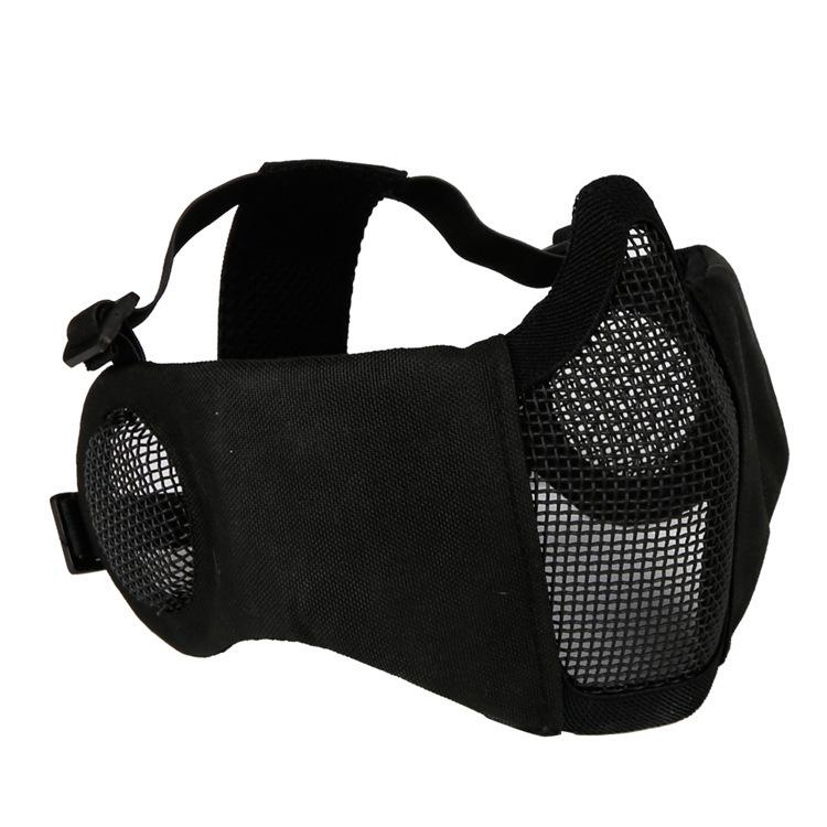 Tactical Steel Half Face Mask Mesh Military Style Face Mask for Airsoft Hunting Shooting