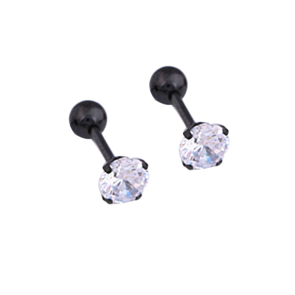 Donna Uomo Oro Nero Argento Cristallo Orecchio Orecchino Barra Labbra Stud Piercing