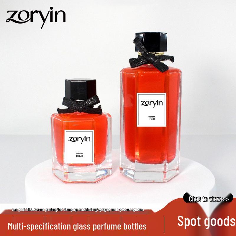 50ml Portable Glass Perfume Bottle with Black Cap & Spray for Decanting 50ml transparent glass