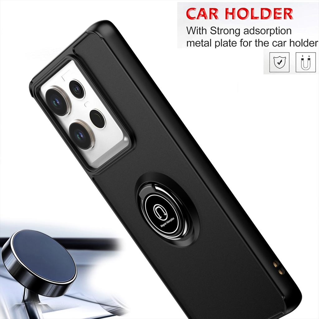 Bracket PC Case Shockproof Matte PC Armor Case for Motorola Moto Edge 50 Pro Cover Ring