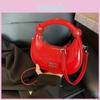 Pu Small Water Dumpling Shape Handbag With Zipper Closure For Daily Use