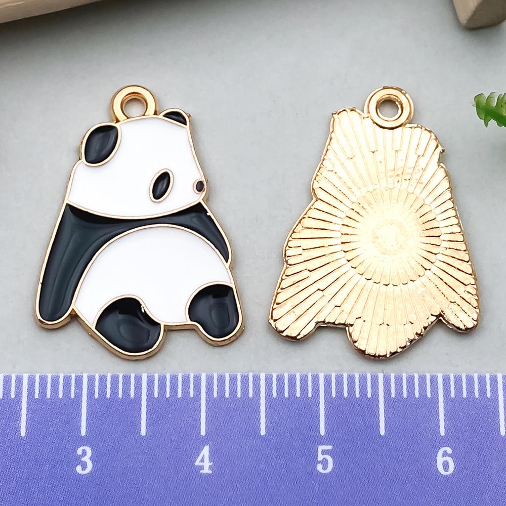 Panda Bamboo Oil Drop Alloy Earrings & Keychain Pendant Jewelry - Chinese Style Accessories