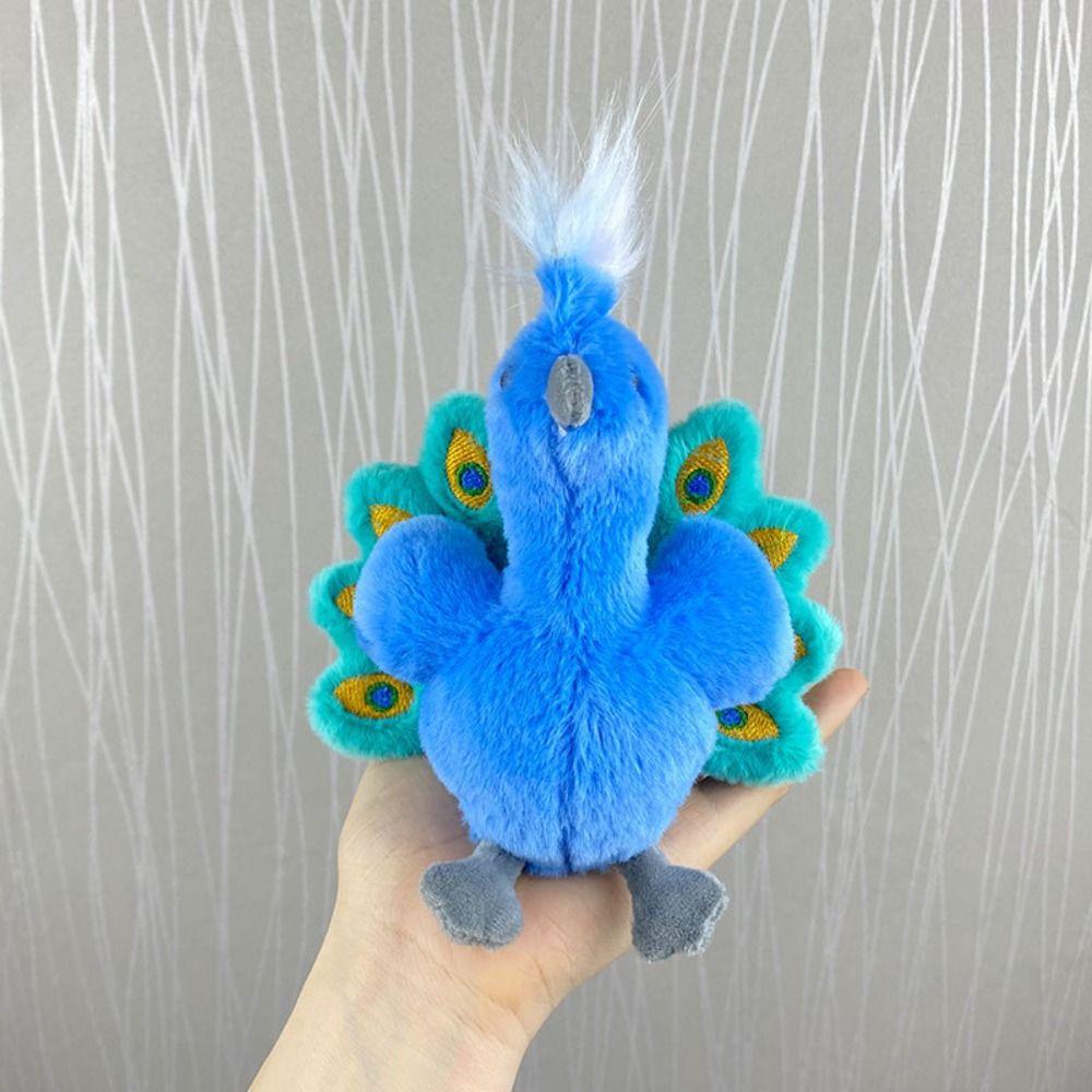 PP Cotton Peacock Doll Plush Keychain Collection Stuffed Animal Bag Pendant Backpack Decoration