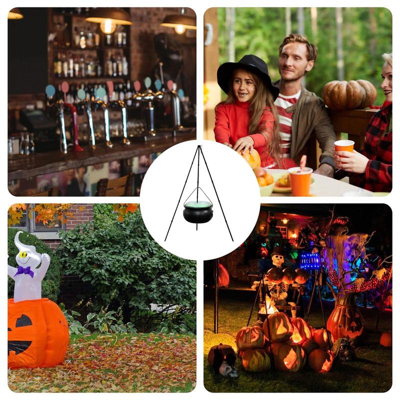 Halloween Witch Cauldron Decoration Halloween Decoration Outdoor Decoration Props for Holiday Terrace Courtyard Porch Decoration