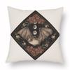Flower Fox Pillowcase Cushion Animal skull Print Sofa Soft Pillowcase Retro Living Room Bedroom Home Decor Pillowcase