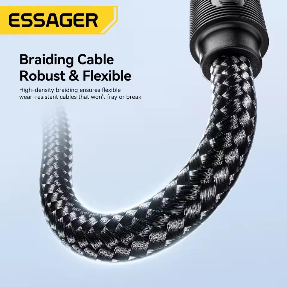 Essager 3.5mm To 6.5mm Audio Jack Cable For Computer Laptop Headsets Sound Card Cellphone DVD Amplifier Male To Male Audio Cable