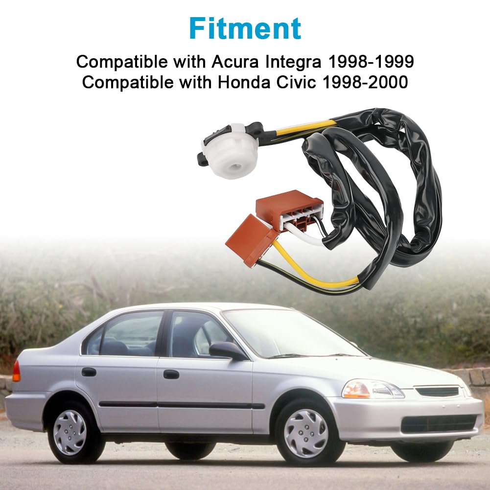 Electrical Ignition Key Switch Replacement for 35130-S04-305 35130S04305 Compatible with Acura Integra 1998-1999 Honda Civic 1998-2000