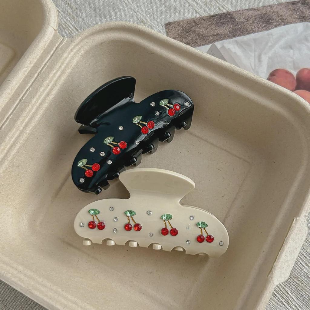 Emijay Kirsch Strass Haarspange - Süß & Niedlich Acetat Haaraccessoire