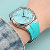 Fluoro Rubber Strap for Citizen NJ0150 NJ0151 0158 Quick Release Pin Buckle Men Soft FKM Sport Waterproof Replace Watch Band 9mm