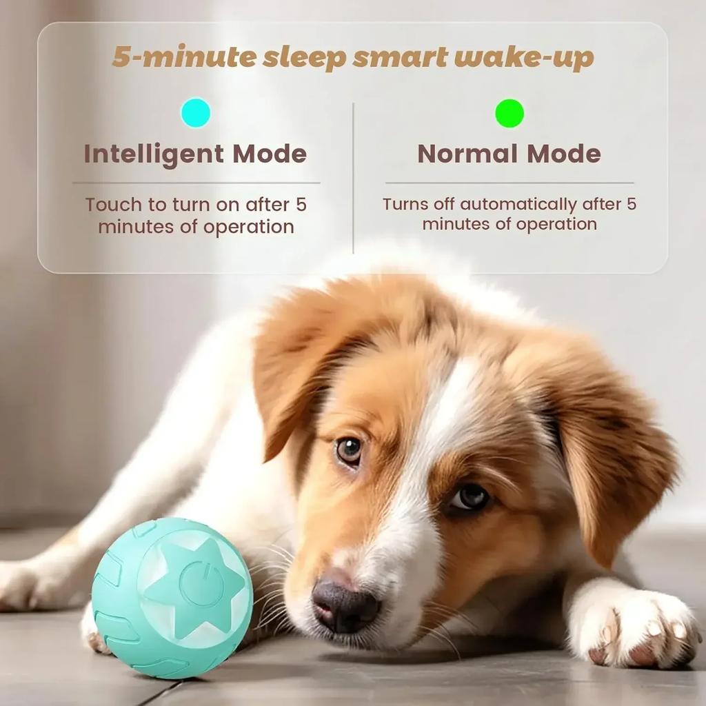 Interaktiver Katzenspielzeugball, automatischer, selbstdrehender Rollball, 360° drehbar, Übungsball für Haustiere, Verfolgungsspielzeugball für Kätzchen und Hunde