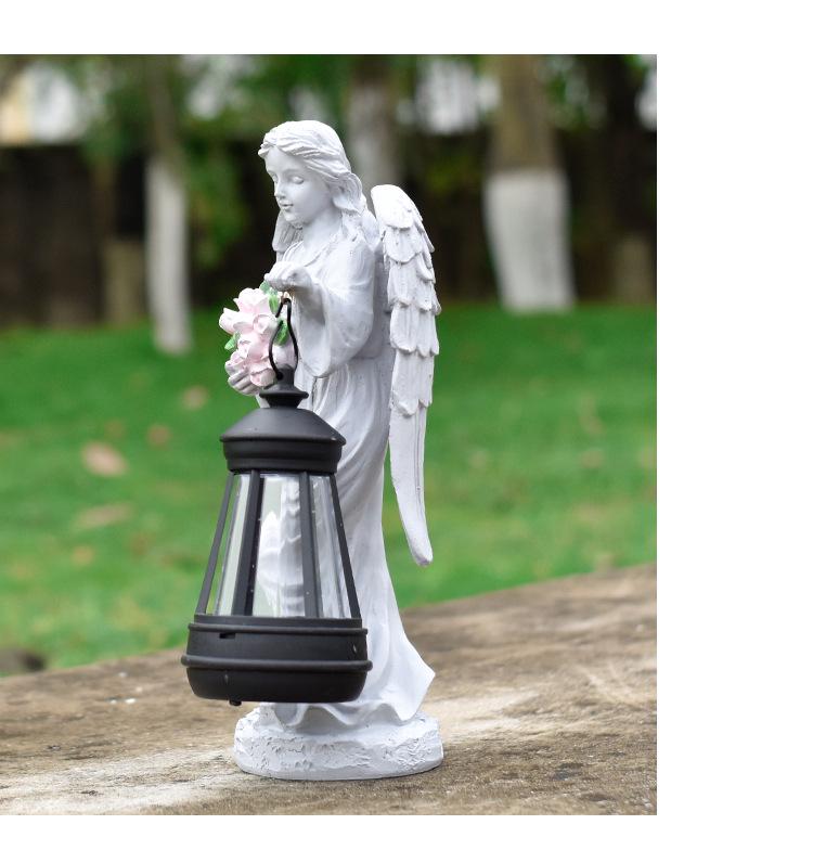 European Angel Solar Lantern Outdoor Garden Light Ornament