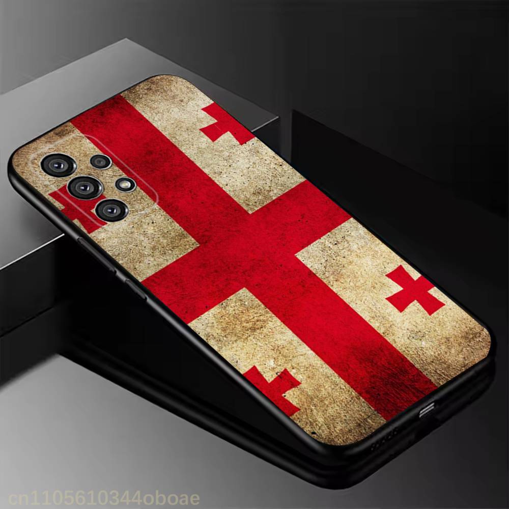 

Georgia Flag Phone Case for Samsung Galaxy A20,21s,22,31,32,52,71,80,A91,5G Colorful Cover Smartphone Pretty SamsungA12
