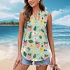 Womens Casual V Neck Loose Color Sleeveless Top T-shirt Summer Tank Tops For Women Tank Camisole Sleeveless Basic Tops