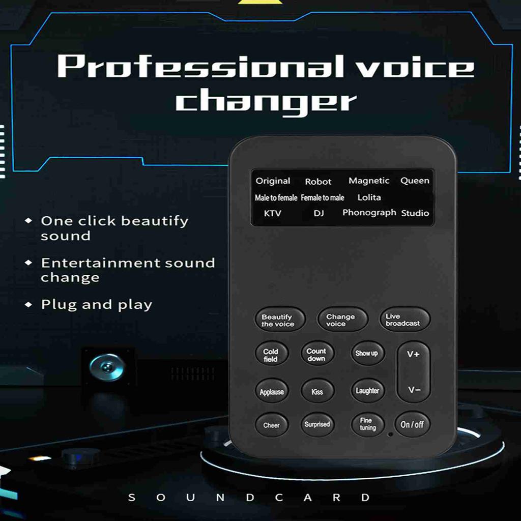 Mini-Telefon-Soundkarte Stimmverzerrer mit 12 Effekten