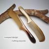 20cm Genuine Cow Horn Thickened Household New Anti-Static Anti-Hair Loss Pure Cow Horn Massage Hairdressing Fine-Toothed Natural Comb