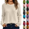 Women's Fashion Thick Round Neck Color Sweater for Winter Casual Wear