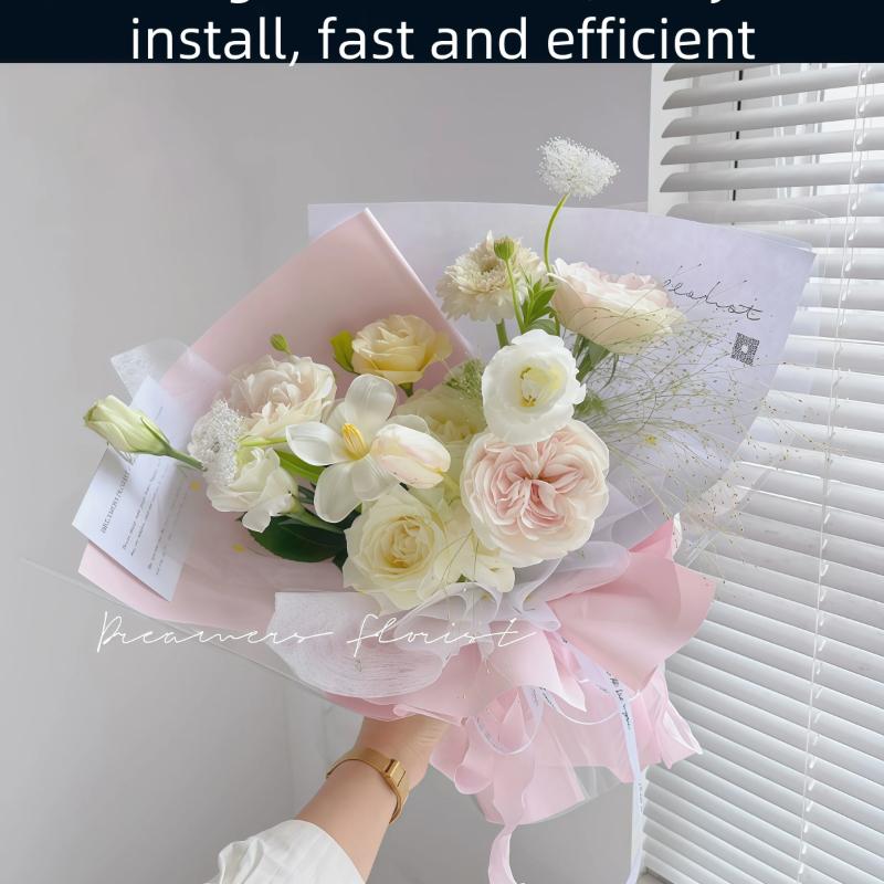 8 PCS Bouquet Packaging Base Square Pier Pier DIY Flowers Packaging Plastic Quiver Flower Shop Supplies Wrapped Flower Artifact