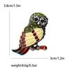 Rhinestone Cartoon Owl Brooch for Women Unisex Enamel Animal Pin Bird Lapel Pin Banquet Party Backpack Gifts Jewelry Accessories