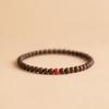 Handmade 6mm Golden Silk Sandalwood Bracelet, Plain/Gold Bead/Cinnabar/Turquoise/Amber Styles, Trendy Chinese Ethnic Unisex Jewelry, Travel Souvenir
