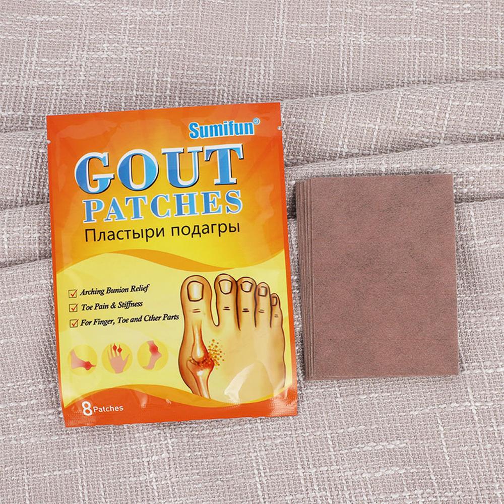 Sumifun 8 PCS/ Bag Gout Patch Herbal Pain Relieving Gout Patches for Finger Toe Knee Join Pain and