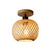 1/5/10pcs Bamboo Woven Ceiling Lamp Corridor Aisle Living Room Ceiling Light Retro Lamps Decorative Fixtures Bedroom Corridor