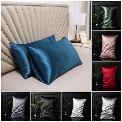 High Quality Silk Pillow Slip Simulated Silk Fabric Color Options