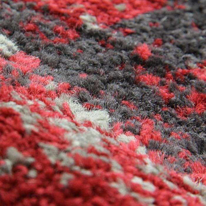 Rug Woolly Touch Square Patterns Red 133x190